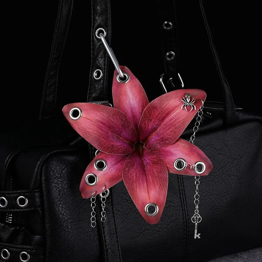 Simulation Flower Keychain Phalaenopsis Keychain Hand-punched Flower Bag Keychain Butterfly Orchid Keyring Orchid Bag Accessory