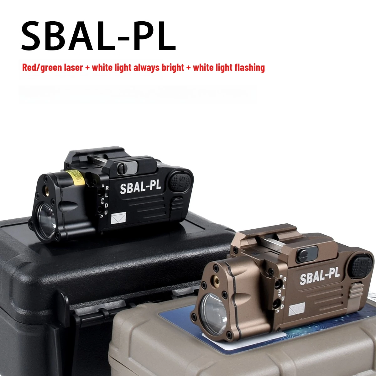 Tactical Metal SBAL-PL Red/Green Laser LED WeaponLight Gun Light Combo Airsoft Strobe Flashlight Hunting SBAL Pistol Scout Light