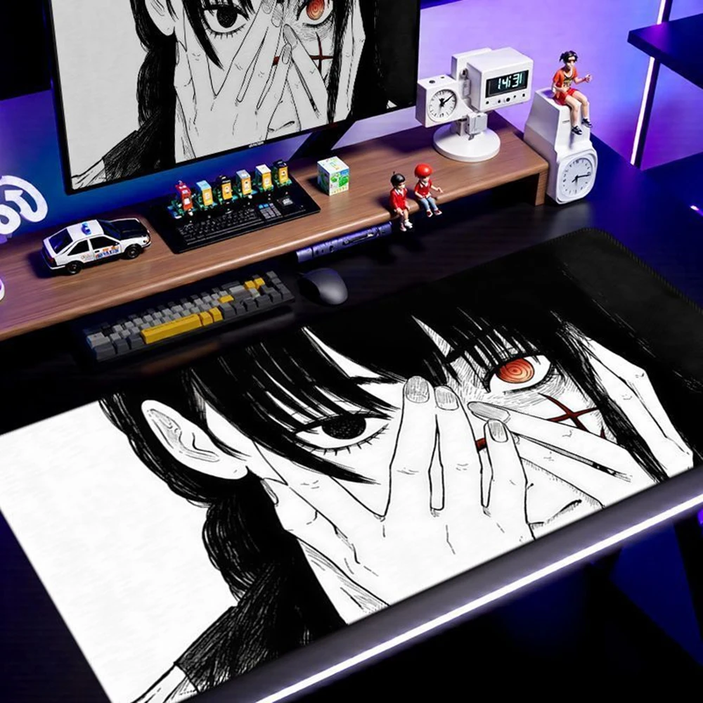 Anime Sweet Girl Rubber Mouse Pad Gamer Large Mousepad for Computer Gaming Locking Edge Keyboard Desk Mice Pad STable Mat