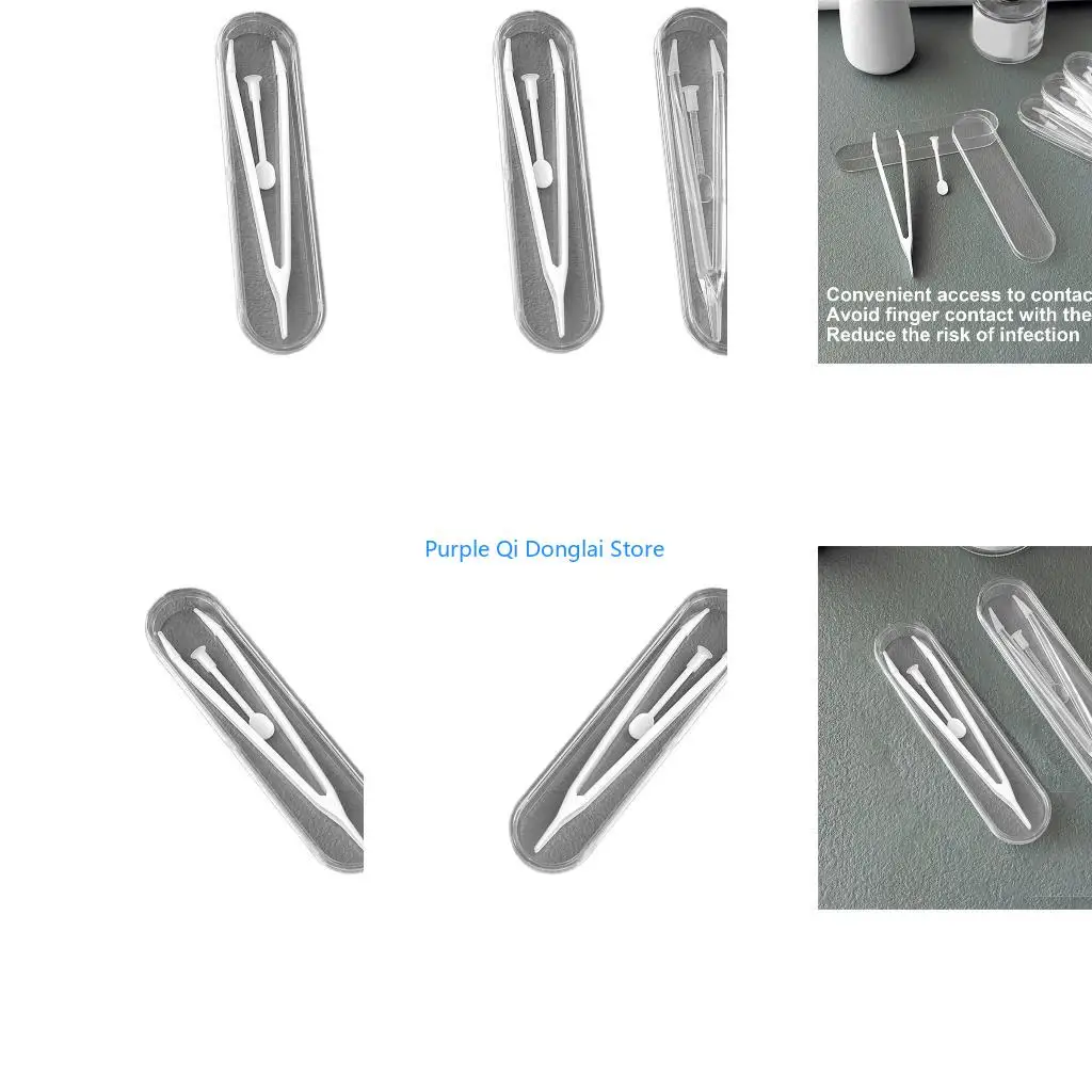 L21E 1Set Convenient Contact Lenses Travel Hygienic Contact Lenses Tweezers Suction