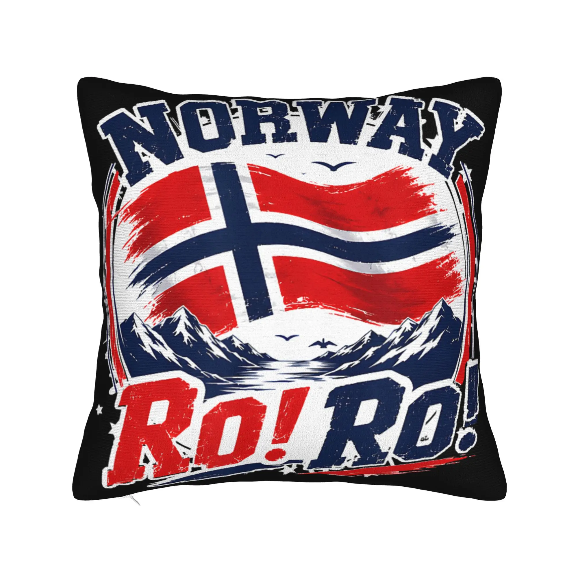 Norway Flag Shirts and Norwegian Flag with Ro Ro Norway Pillow Case Vintage Pillow Cover Pillowcases For Sofa Bedroom Home Decor