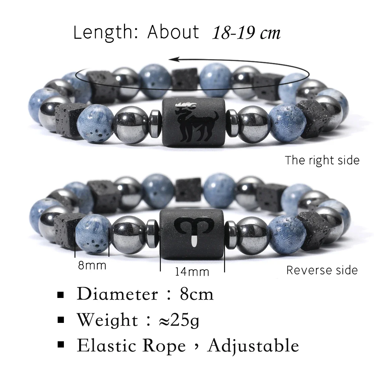 12 Zodiac Signs Natural Blue Coral Stone Bracelets Aries Virgo Pisces Bracelets Ladies Men\'s Couples Friendship Jewelry Gift
