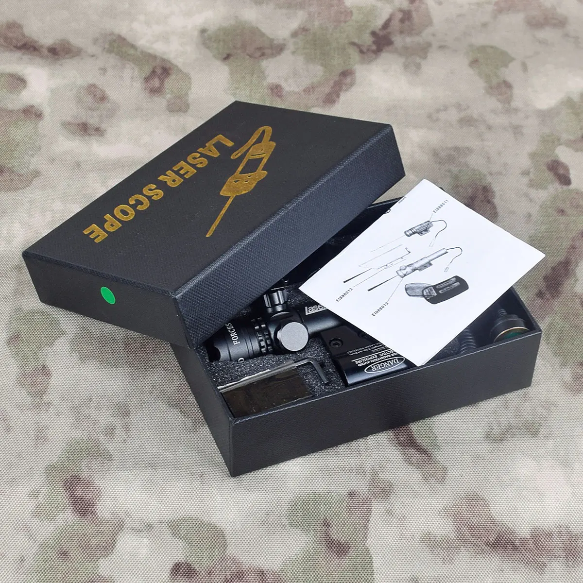 532nm نطاق مع مفتاح ضغط بندقية التكتيكية الأخضر نقطة La-ser ريد دوت La-ser البصر Picatinny تصاعد الصيد Riflescope 20 مللي متر