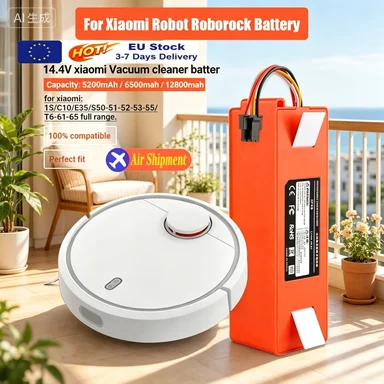 

Original 14.4V Li-ion Battery Robotic Vacuum Cleaner Replacement Battery for Xiaomi Robot Roborock S50 S51 S55 Accessory Spare