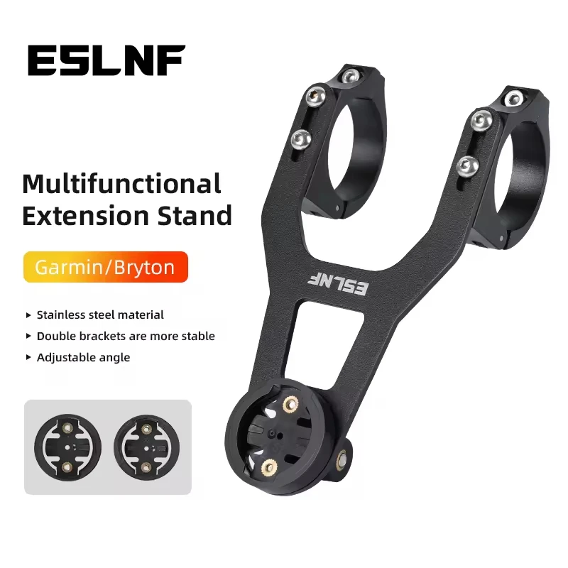 Penyangga Komputer Sepeda Stainless Steel ESLNF, Universal untuk Sepeda Gunung dan Sepeda Jalan, Aksesoris Sepeda