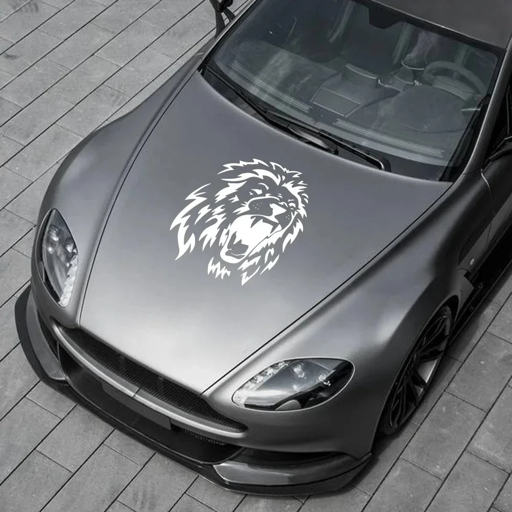 Lion Pattern Car Engine Bonnet Hood Sticker Funny Animal Vinyl Decal Personalized Car Styling Decoration Sticker Accessories