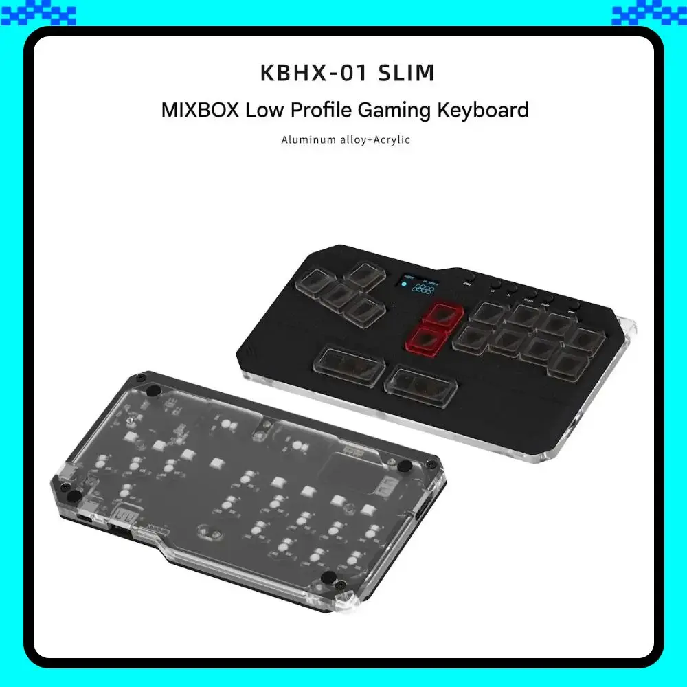 

DOIO Hitbox KBHX-01 SLIM Mini Version Low Switch MIXBOX gaming keyboard durable alloy supports PS5/switch/PC Player Player Gift
