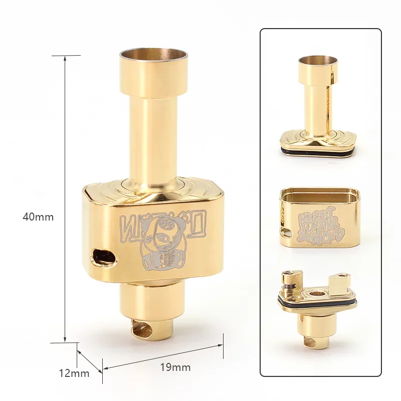 SXK-Pont REMIX'D RBA WICK'D Ss316 pour Billet BB Boro, Précieux Billet Box, BB Wickd Rba avec 6 Pins à Air, 1.2mm, 2/2mm, 3/3mm, 5mm, 2mm, 4/4mm