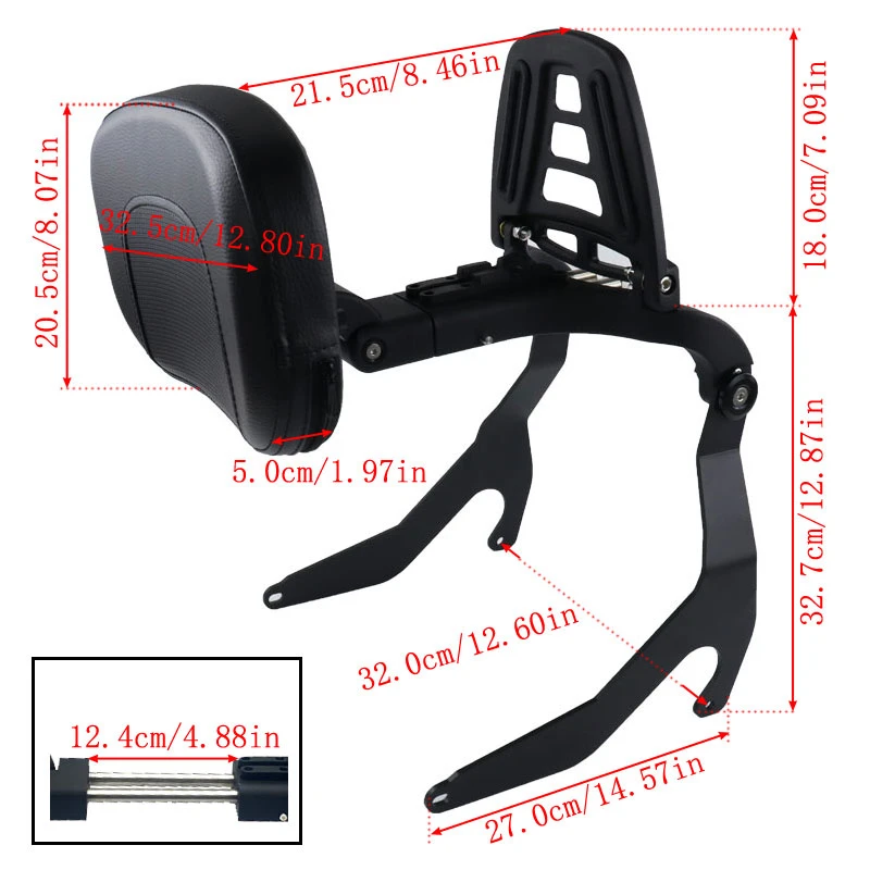 Motorcycle R18B Multi-Purpose Driver Passenger Backrest Folding Rear Luggage Back Part Accessories For BMW R18 B 2020-2023 Parts