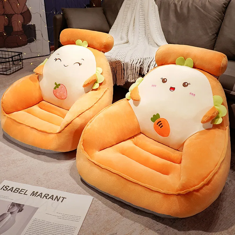 Cartoon Stuffed Sofa Cushion Kawaii Chair Sofa Soft Waist Support Pillow Tatami Floor Mat Kids Seat Cushion Home Decor Futon