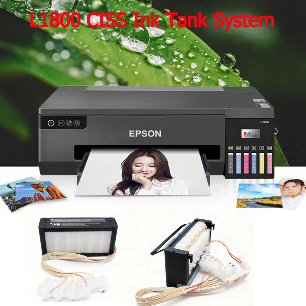 

L1800 CISS Ink Tank Supply System With 6 PCS Original Ink Dampers for EPSON L1800 L1300 Assembly TANK SUPPLY INK