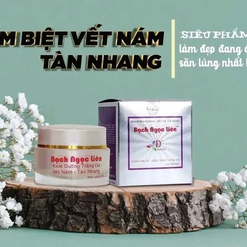 Kem Face Bạch Ngọc Liên 20g, Giảm Nám, Mụn, Dưỡng Trắng Da, Thâm, ลดสิว บำรุงผิวและป้องกันริ้วรอย ผิวกระจ่างใส