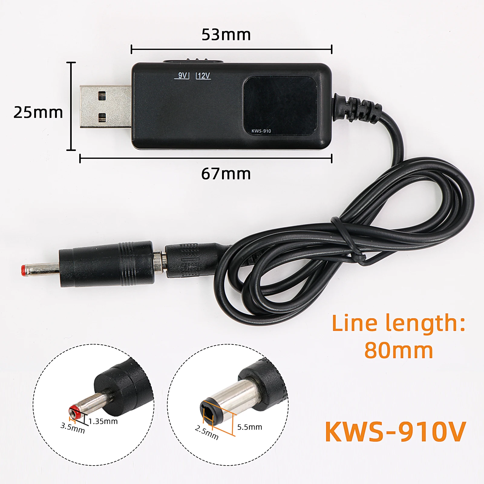 USB Boost Converter DC 5V to 9V 12V  Voltage Converter 1A Step-up Volt Transformer Power Regulator Line with LED  Display