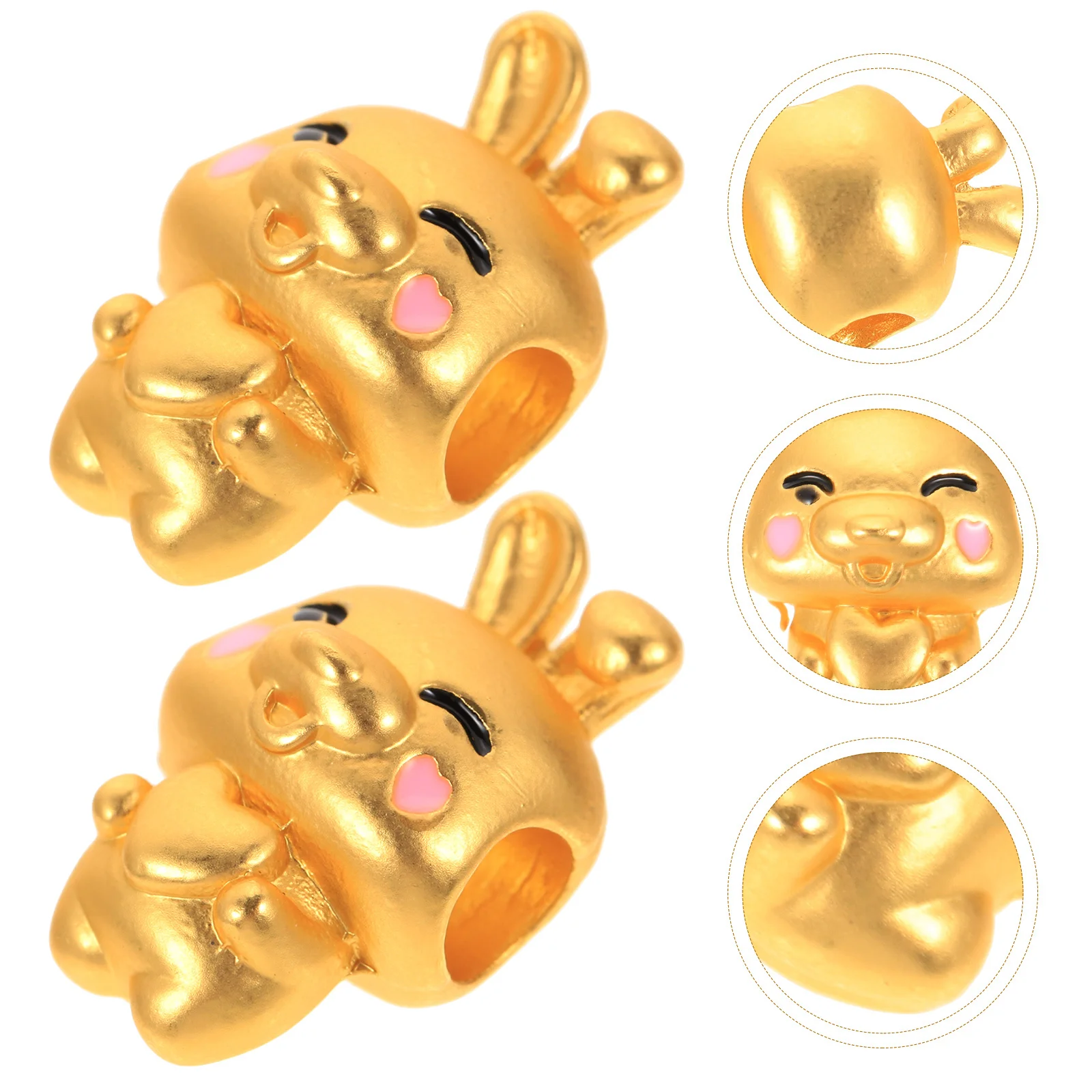 

10Pcs DIY Jewelry Beads Rabbit Shape Alloy Necklace Bracelet Making Supplies Rabbit Necklace Beads DIY Jewelry Accessories