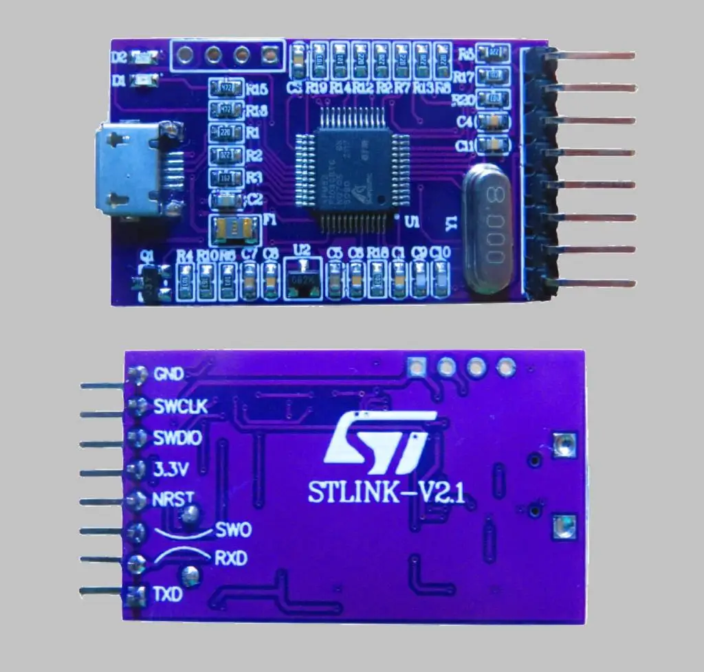 STLINK моделирование ST LINK V2.1 STM32 симуляция отладки прошивки KEIL5 новый виртуальный последовательный порт