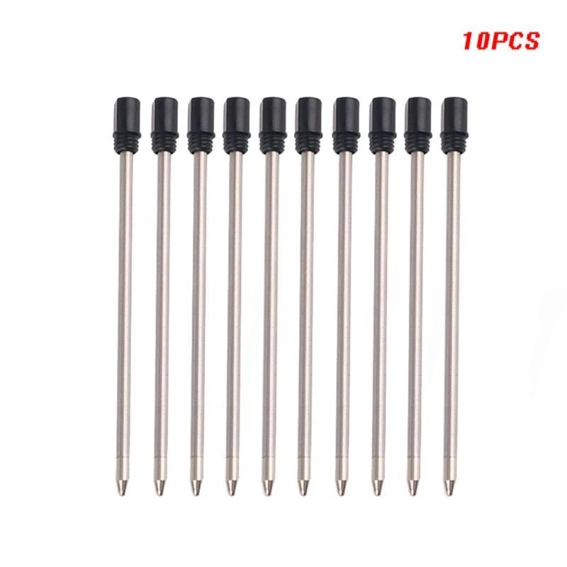 10pcs Ballpoint Pen Refills Replacement 1.0mm Blue Black Color for School Office Stationery
