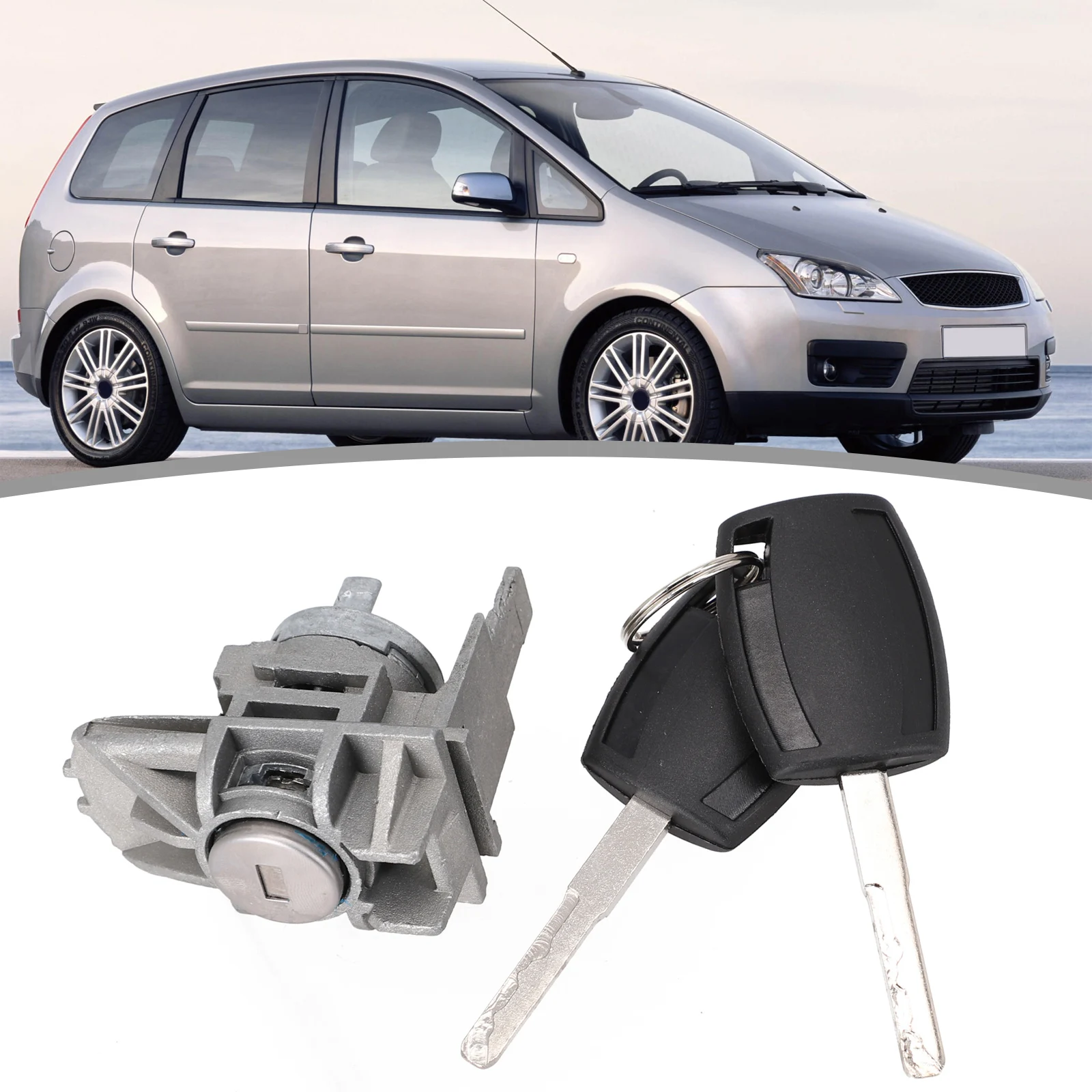 Cilindro de cerradura de puerta de alta calidad, reemplazo directo, combinación perfecta, fácil de instalar para Ford Focus c-max s-max