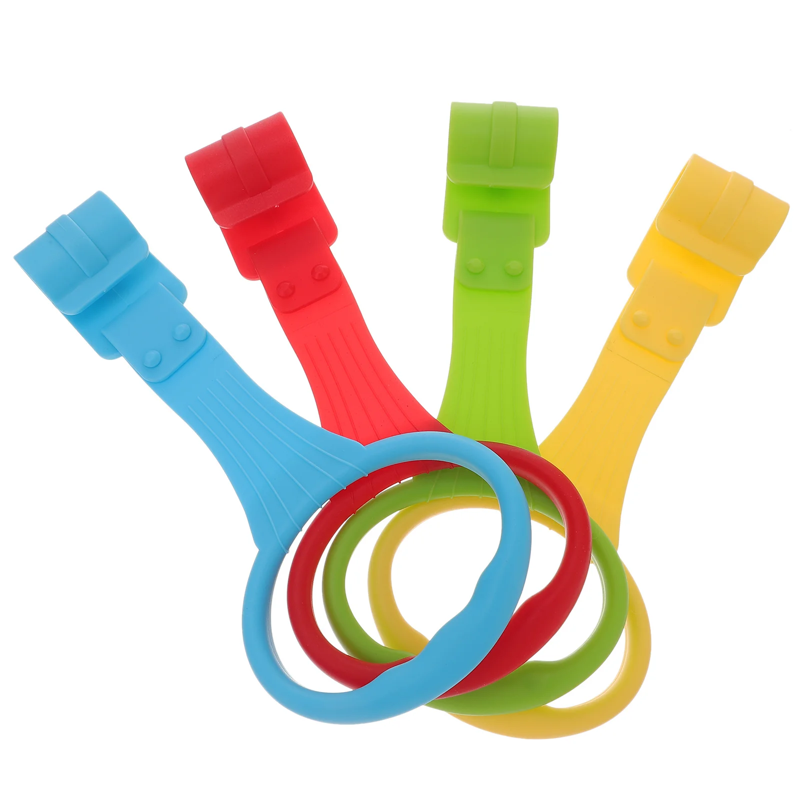 4 قطعة حلقات سحب واقفة للأطفال بألوان زاهية سهلة التركيب لسرير الأطفال وحلقة تعليق محمولة لإمدادات الرضع