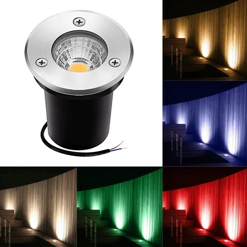 

4pcs IP67 Waterproof DC12V/24V LED Underground Lamp 5W Outdoor Ground Garden Path Floor Buried Landscape Spotlight