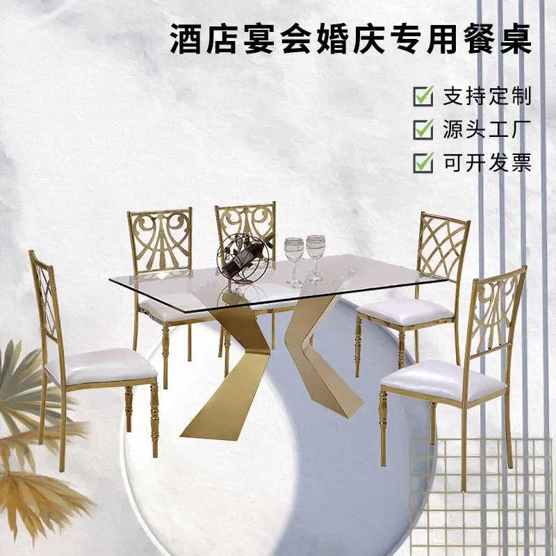 Western Style Stainless Steel Wedding Table for Hotel Banquet Outdoor Foreign Wedding