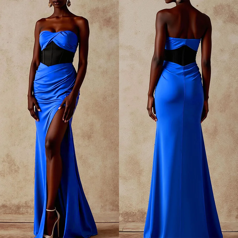 

Элегантные платья без рукавов высокого качества по индивидуальному заказу в пол с высокой вилкой для женщин فساتين سهره Kleider Damen 원피스