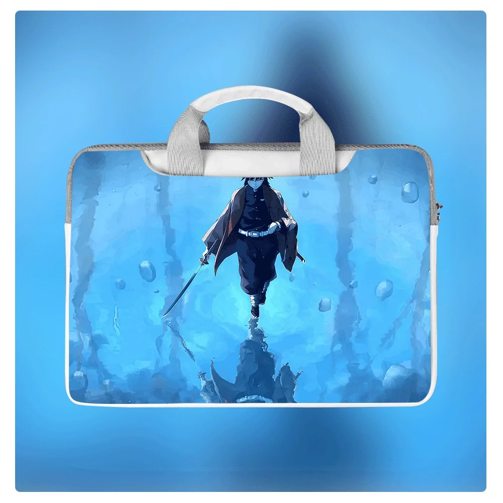 

Сумка для ноутбука Demon Slayer Kimetsu No Yaiba 13, 14, 15, 15,6, 16 дюймов с принтом аниме-персонажей, водонепроницаемая и ударопрочная сумка через плечо из полиуретана