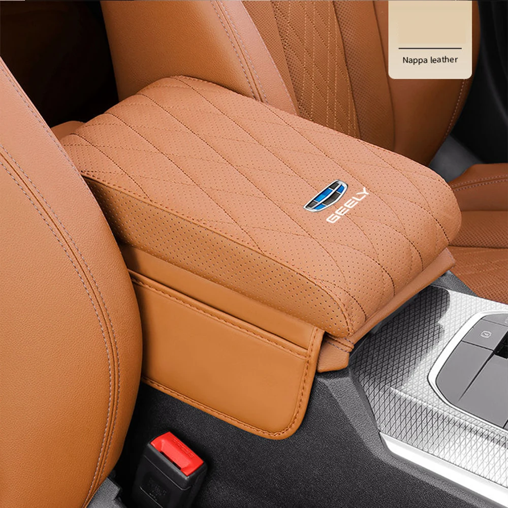 

For Geely Monjaro Xingyue L 2022 2023 2024 Car Armrest Box Height Increase Pad Leather Protective Cover Storage Bag Auto Styling