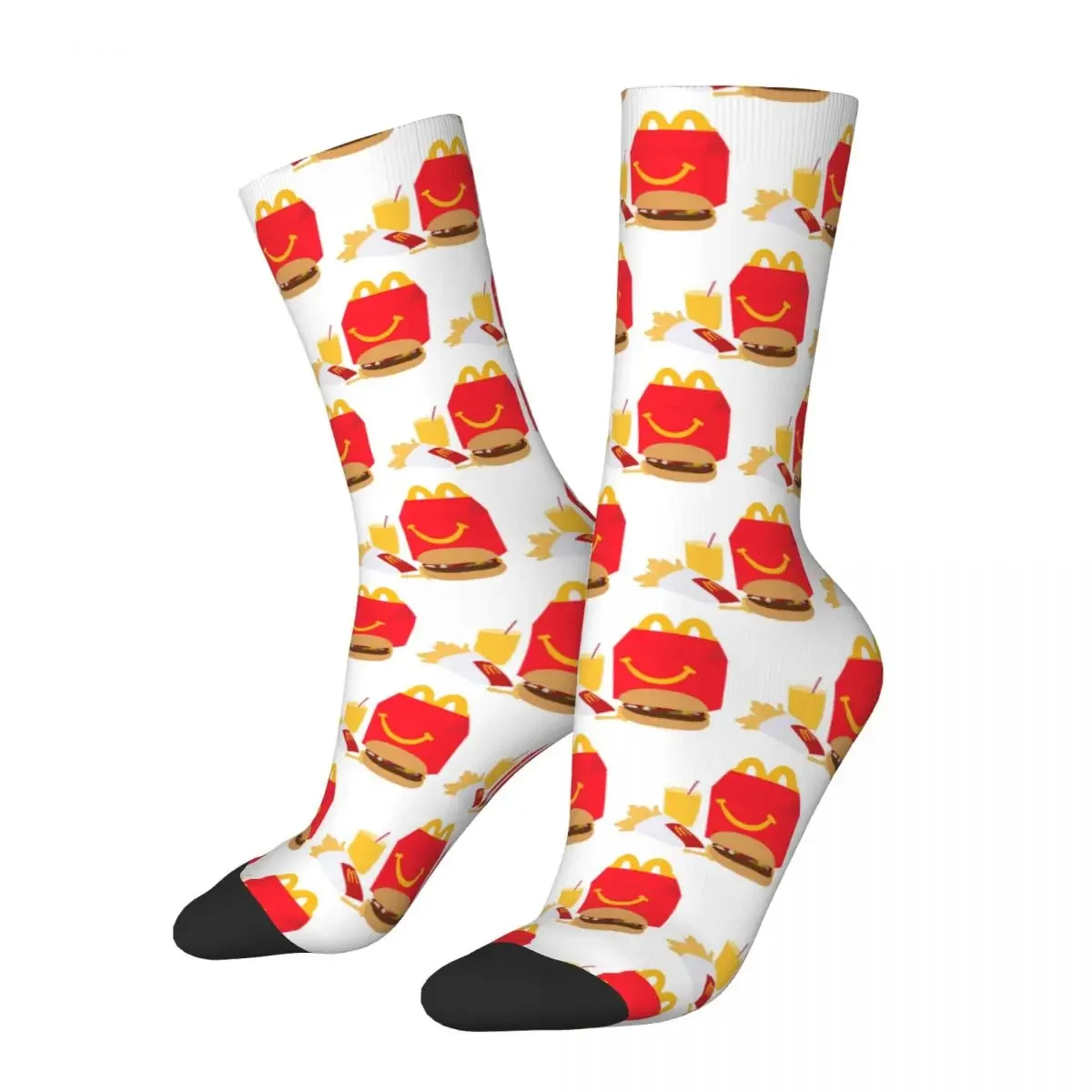 McDonalds Happy Meal Socks Harajuku Sweat Absorbing Stockings All Season Long Socks Accessories for Unisex Gifts