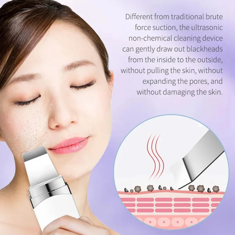 جهاز تنظيف الوجه بالموجات فوق الصوتية لإزالة الرؤوس السوداء - أداة تجميل لتنظيف المسام العميقة للمنتجعات الصحية المنزلية