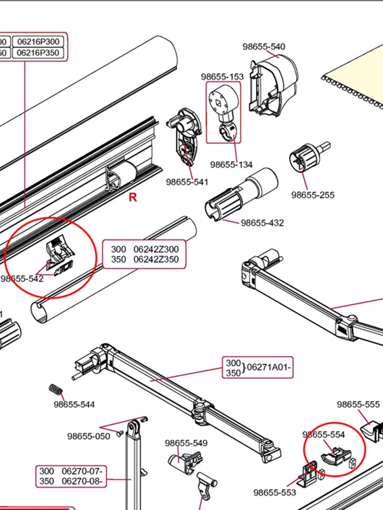 Tendalino per camper F45S supporto per tenda laterale fissa Chase Iveco accessori modificati