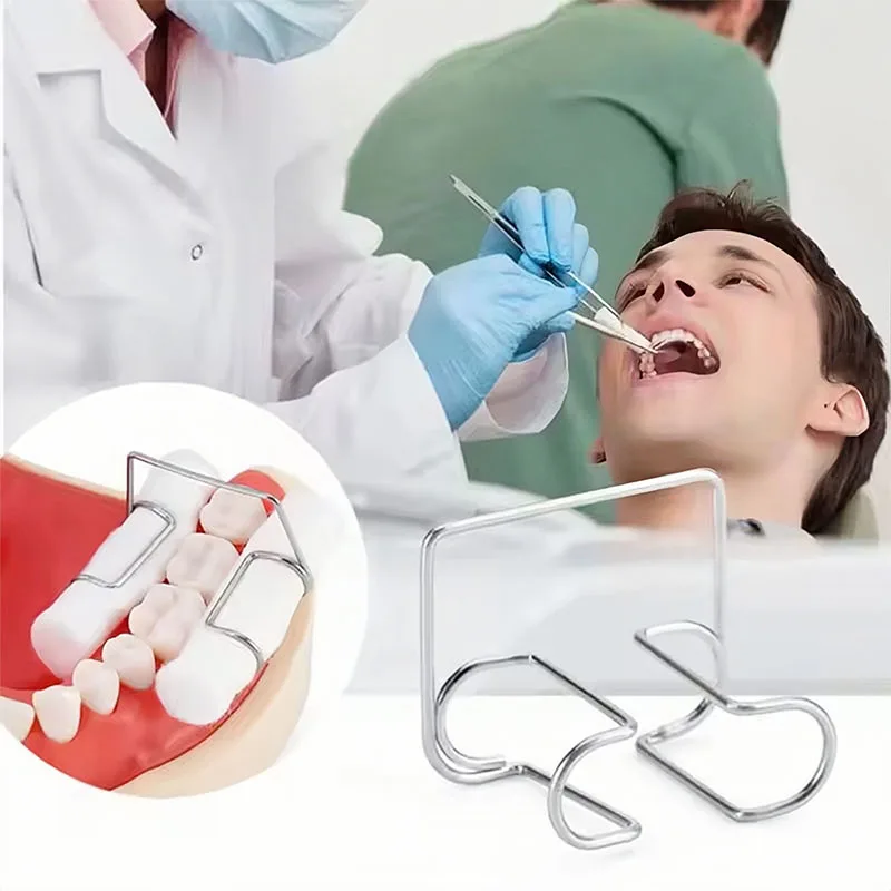 Dental Baumwolle Rollenhalter Clips Edelstahl Autoklavierbar Stabiler Griff für Dental Isolation Instrumente Liefert Baumwolle Halter – Detail 2