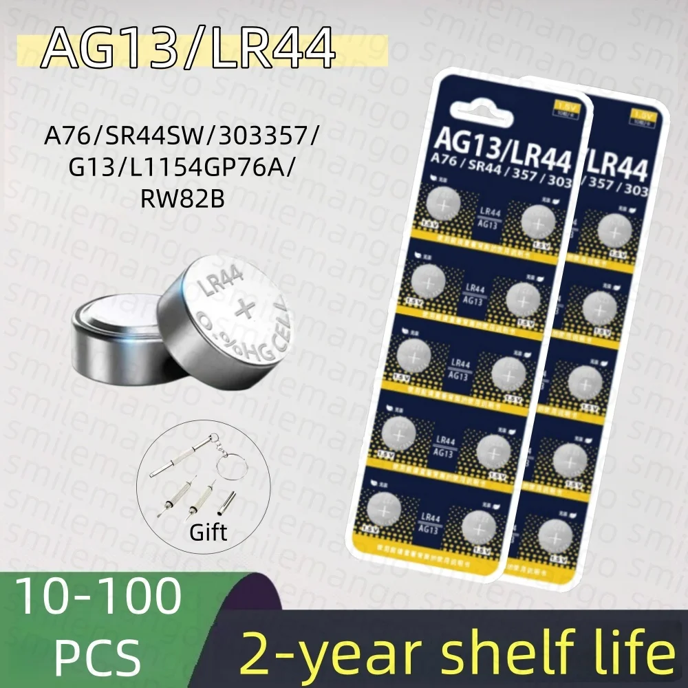 10-100PCS LR44 AG13…