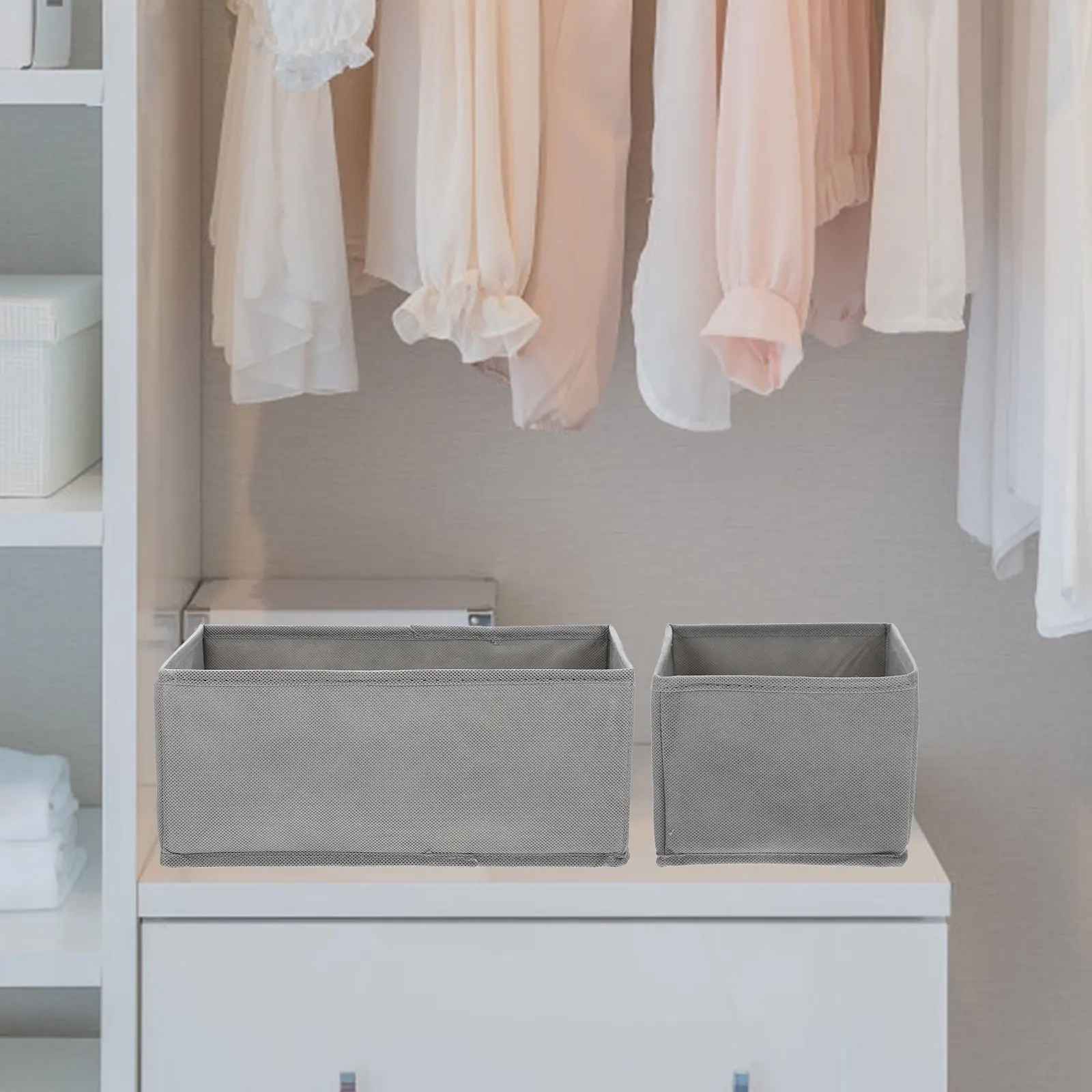 

6 Pcs Underwear Storage Box Sock Organizer Non-woven Fabric Clothes Basket Bra Lingerie Container Wardrobe Drawer