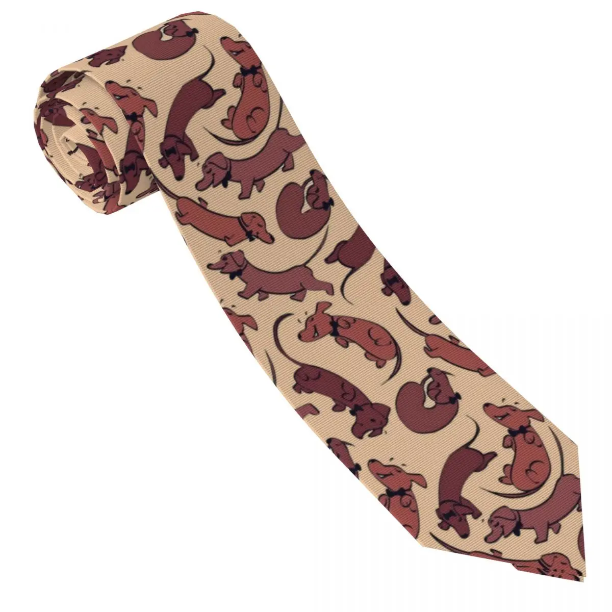 Custom Dachshund Dog Fashion Tie Mens Mens Suit Tie Sausage Dogs For Thanksgiving Day