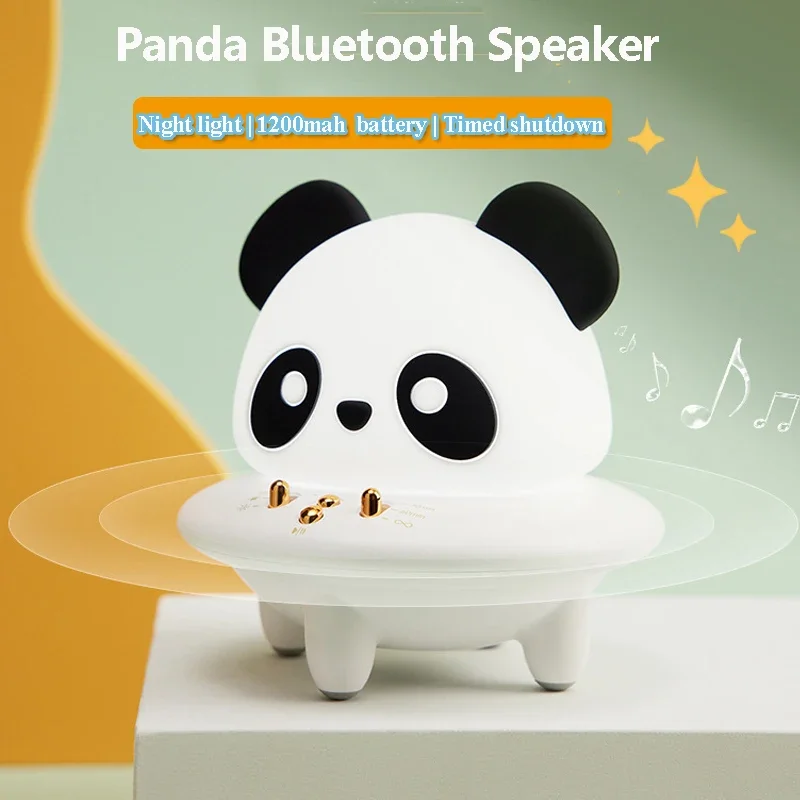 Mini Animals Bluetooth Speaker Soft Night Light Bluetooth Soundbar Loudspeaker Wireless MP3 Music Player Support Timed Shutdown