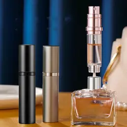 5ML Mini Aluminum Spray Alcochol Empty Refillable Bottle Portable Perfume Atomizer Liquid Container For Cosmetics Traveling