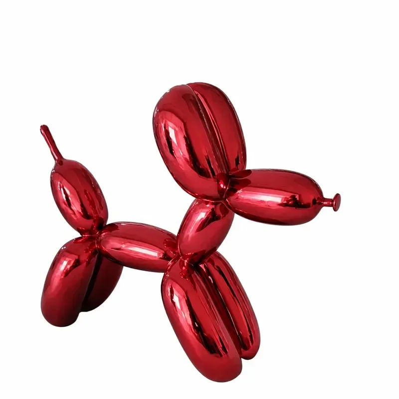 Light Luxury Modern Creative Electroplated Cartoon Balloon Dog Sculpture Large Floor Standing Ornament for Room Hotel