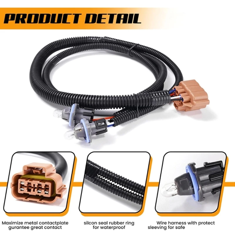 15768809 Vehicle License Plate Lamp Wire Harness Easy Installation For Legal Road Compliance Car Rear Bumper Maintenance