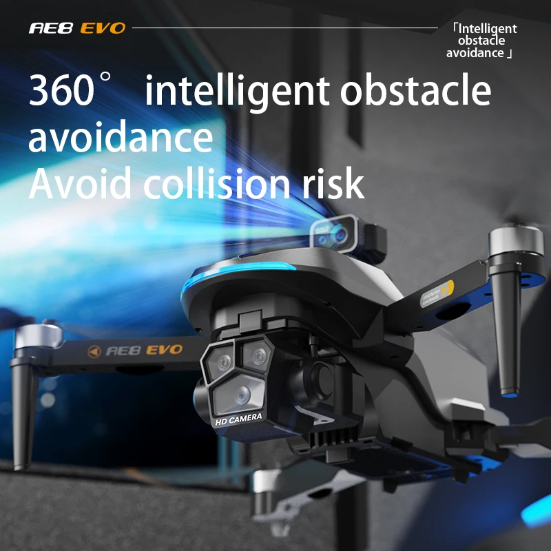 AE8 Screen Display Dual-Mode GPS Positioning Dual Camera 360° Obstacle Avoidance 90° Electrically Adjustable Automatic Return 5G