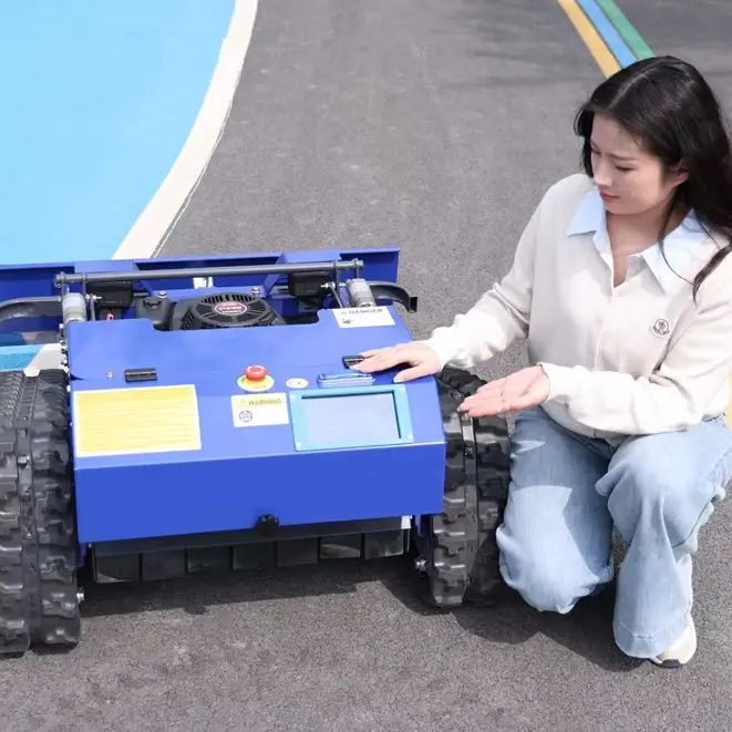 

Customized New Electric Automatic Robotic Lawn Mower Wireless Smart Self Charging Obstacle Avoidance Remote Control For Yard