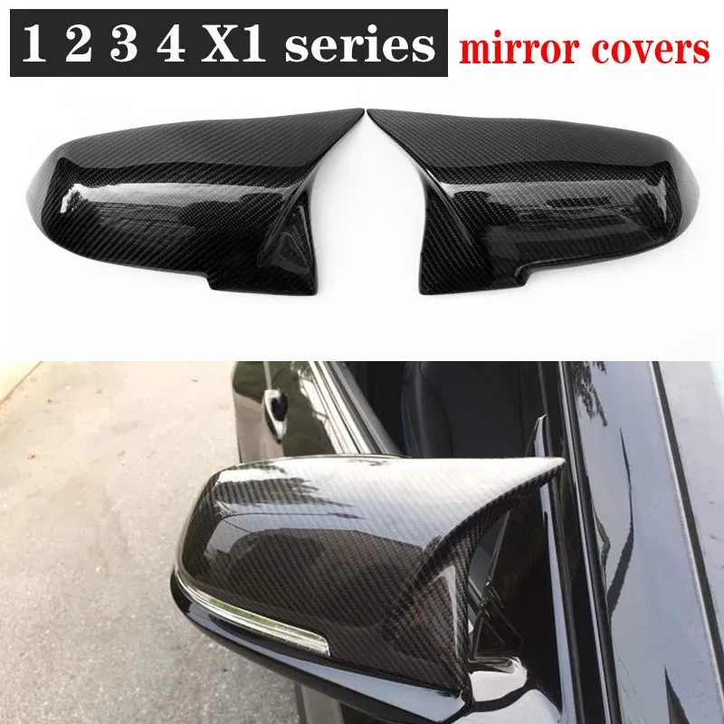 For BMW 1 2 3 4 series X1 M2 F20 F22 F30 F35 F32 F33 F87 Upgrade Shells Rearview Cap Carbon fiber rear view mirror case cover