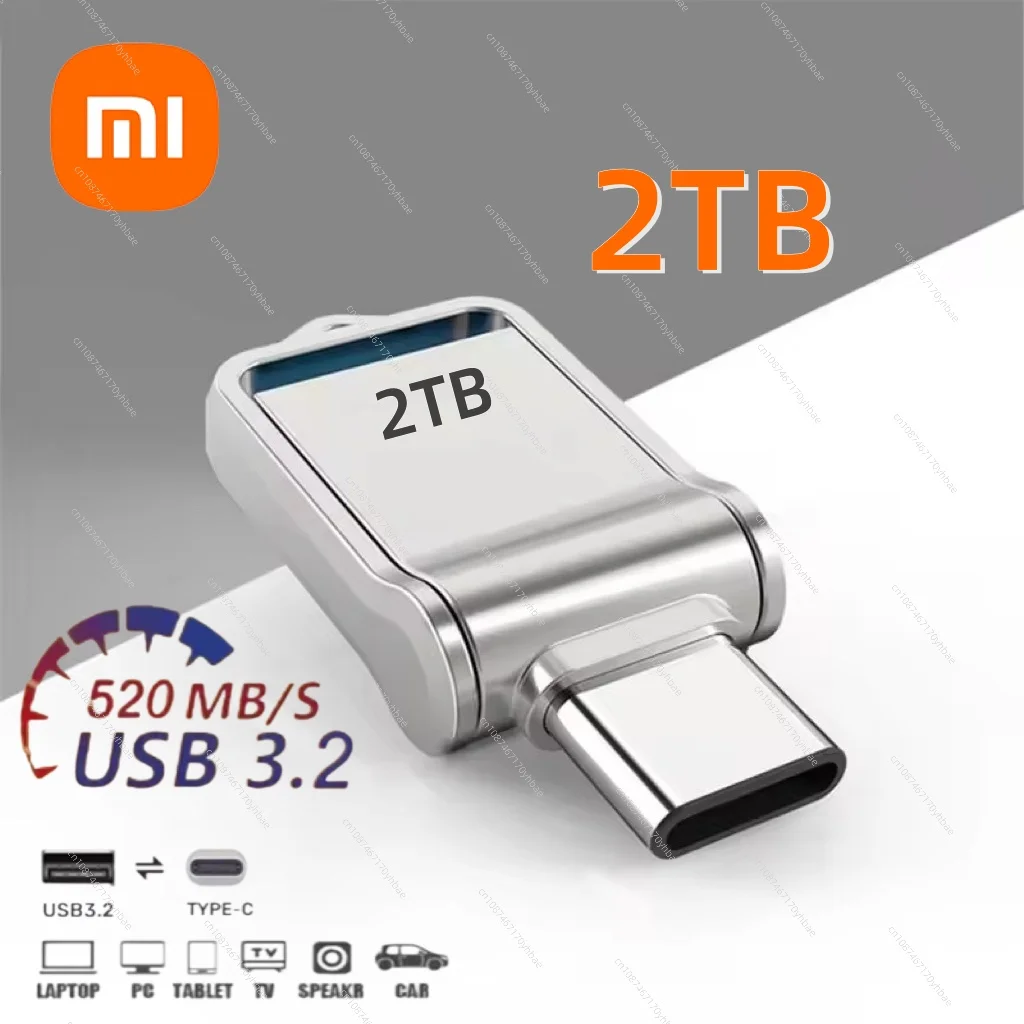 Xiaomi 2 TB Metal Flash Sürücü Usb 3.2 Süper Yüksek Hızlı Transfer U Disk Kalem Sürücü 1 TB Su Geçirmez Tip C Disk Cep Telefonu PC 2025