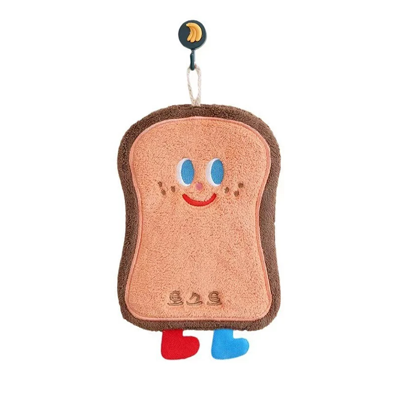 Cartoon Hand Towel New Hanging Style Quick Drying Cloth Children's Thick Coral Fleece Towel Handkerchief Korean Version Cute