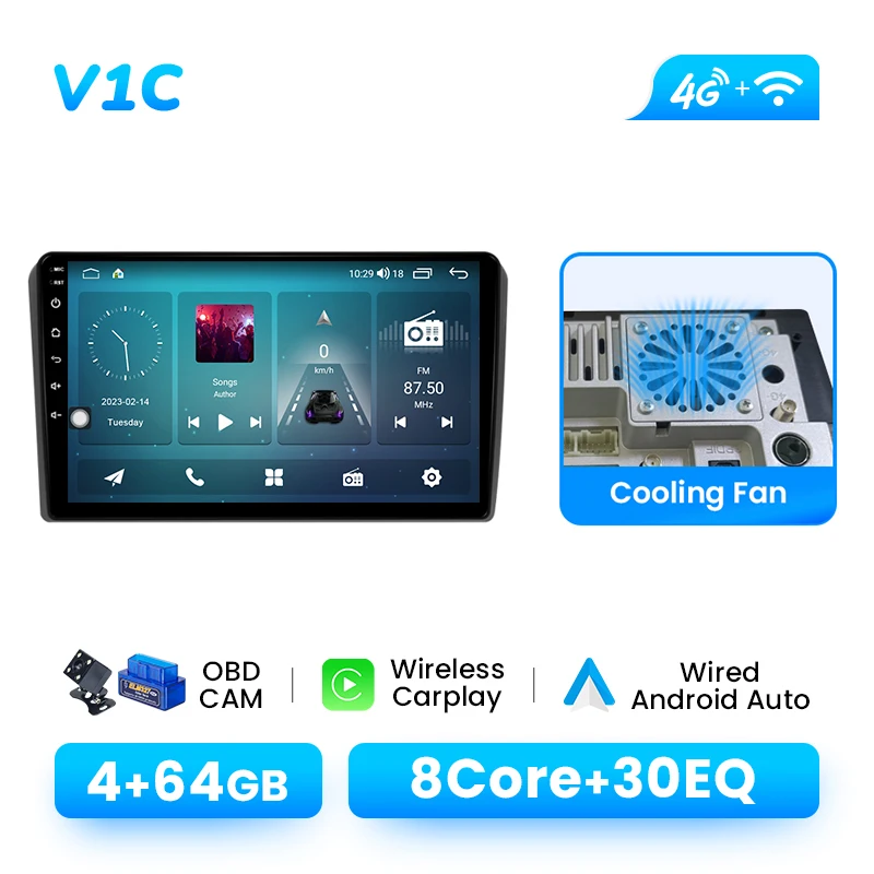 Draadloze CarPlay Android 14 autoradio voor Audi A3 8P 2 2003-2013 9 inch IPS touchscreen GPS navigatie DSP Bose 4G WiFi multimedia autoradio head unit