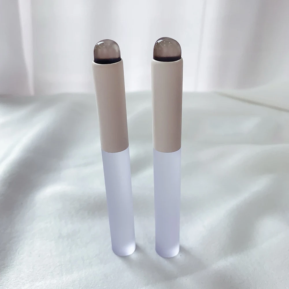 Brocha de silicona para labios de 1/2 piezas, aplicador de bálsamo labial de cabeza redonda, corrector, pinceles de maquillaje, lápiz labial portátil, herramientas de maquillaje