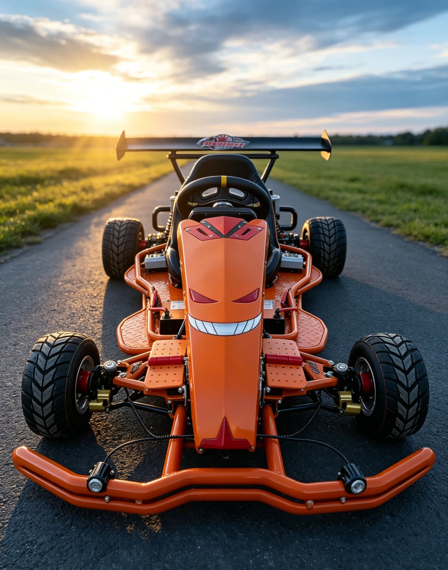 All-Terrain VehicleProfessional Single Seat Go Kart For Outdoor Use Optional Hand Brake Rear Wing Motor Chain Drive Drift Kart