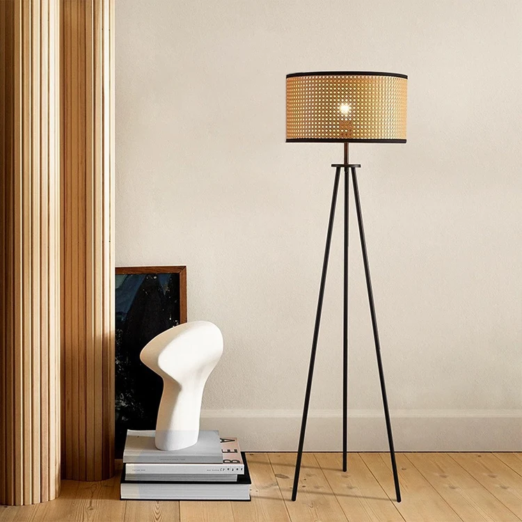 

Eye protection Bedroom Floor Lamp Retro Three Color Dimming Living Room Sofa Hotel Restaurant Study Decorative Floor Lamp