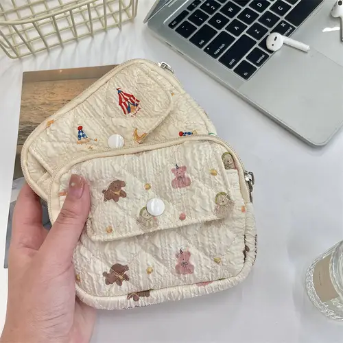 Cute Cartoon Small Travel Cosmetic Lipstick Earphone Card Portable Storage Bag Purse Women Gift Pouch In Make up Bags Organizer - Image 2