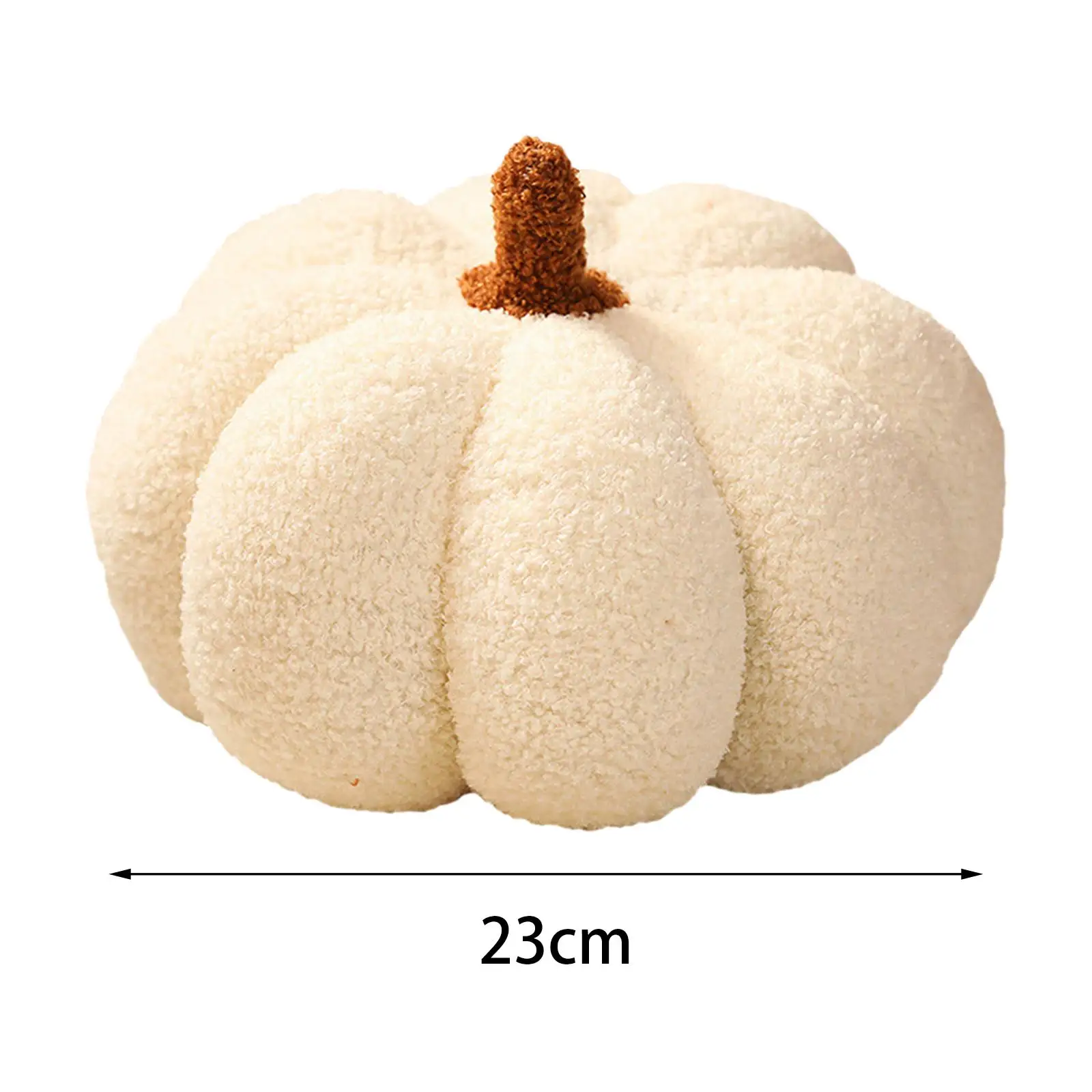 Plush Pumpkin Throw Pillow Halloween Cute 3D Stuffed Cushion Decorative Sofa Pillow for Bedroom Living Room Car Autumn Accent