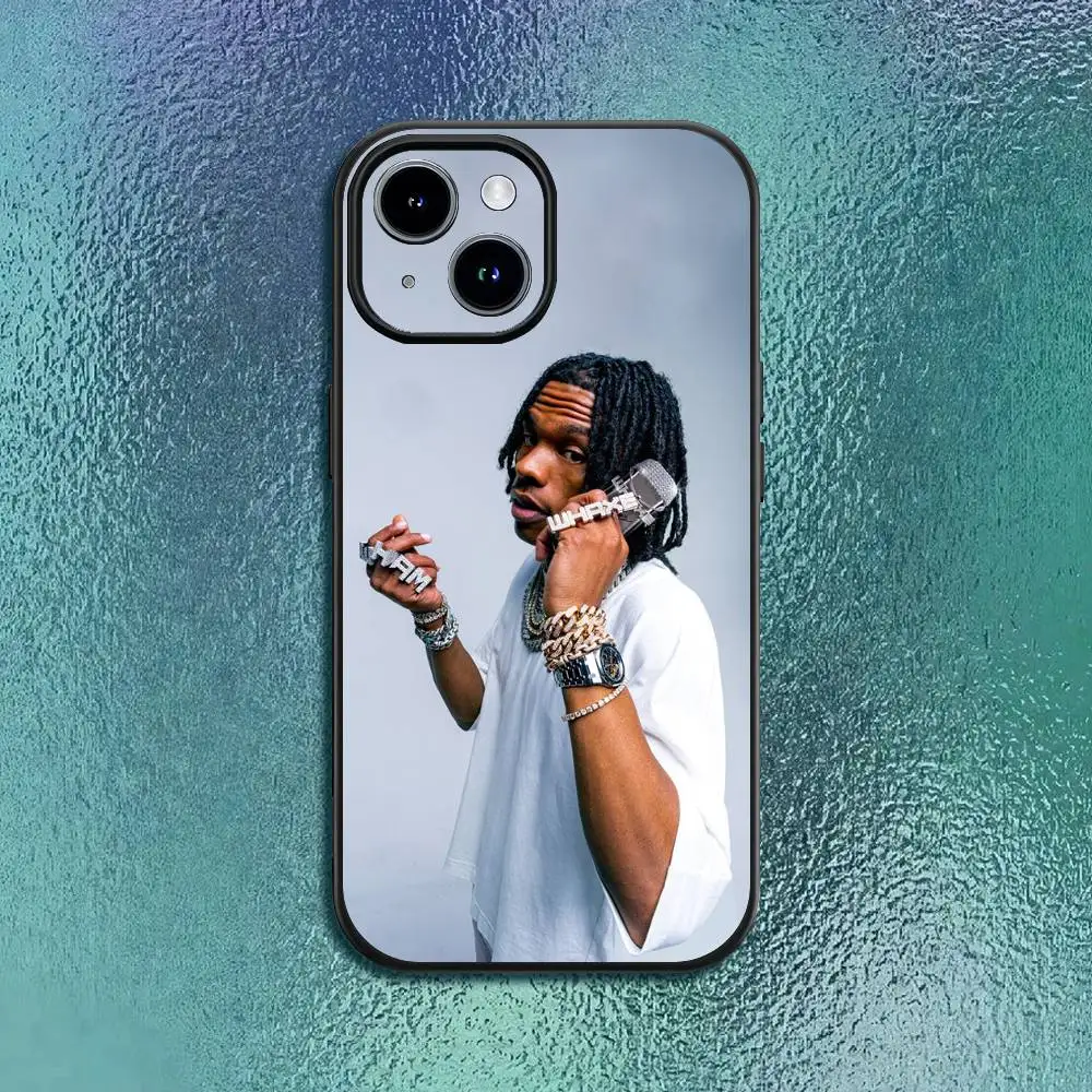 래퍼 L-릴 베이비 아이폰 11 12 13 14 15 16Pro Max Plus용 클래식 블랙 소프트 쉘 폰 케이스